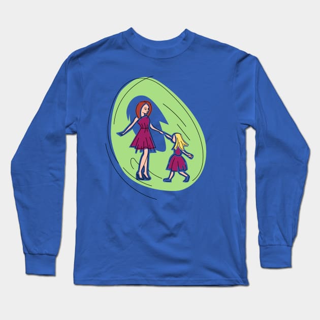 Mom dancing with daughter Long Sleeve T-Shirt by holidaystore